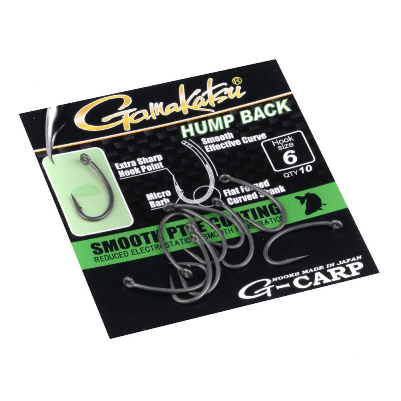 Gamakatsu G-CARP HUMP BACK HOOKS GREY #8 10GAB